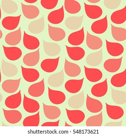 drop shaped petals seamless tile in red and green shades