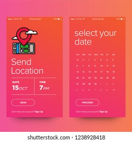 Drop And Share Location Pin App Design 