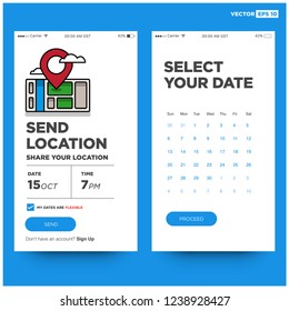 Drop And Share Location Pin App Design 