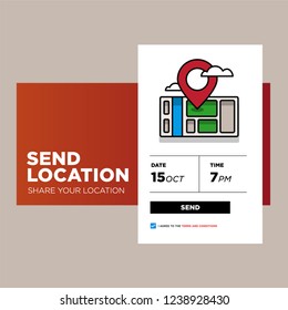 Drop And Share Location Pin App Design 