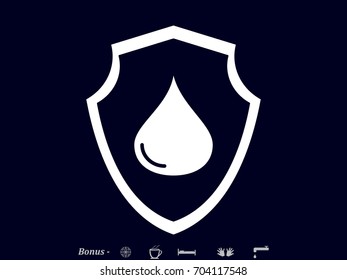 drop, shield, badge, vector illustration eps10