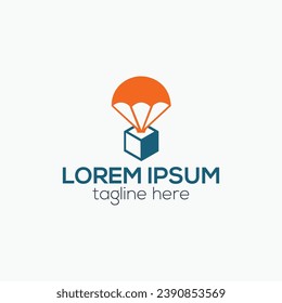 Entrega de envío diseño de logotipo plano ilustración de vector aislado
