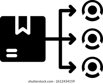 Drop Shipping Icon Glyph Vector Illustration