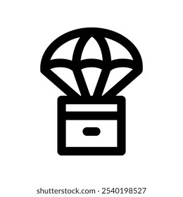 Versandsymbol ablegen. Vektorliniensymbol für Ihre Website, Ihr Handy, Ihre Präsentation und Ihr Logo-Design.