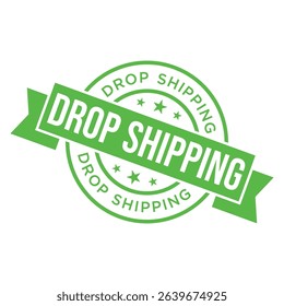 Drop Shipping Letter Rubber Stamp Vector Design Template