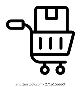 Icono de esquema de envío directo. Ilustración vectorial simple sobre fondo blanco