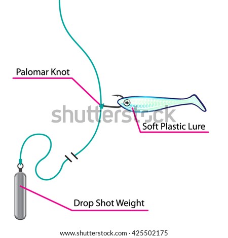 Drop Shot lure setup bottom fishing 