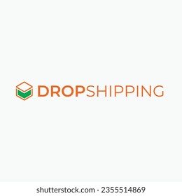 Drop shpping lgo design concept with Product Box icon