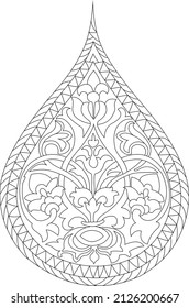 drop with Slavic ornament inside
