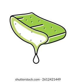 drop slice aloe vera color icon vector. drop slice aloe vera sign. isolated symbol illustration