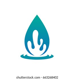 Drop Splash water Logo sign symbol