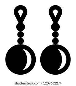 
Drop style earrings for female formal wear accessory 
