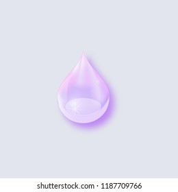 drop of supreme collagen oil, vector illustration