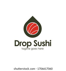 Drop Sushi Logo Template Design