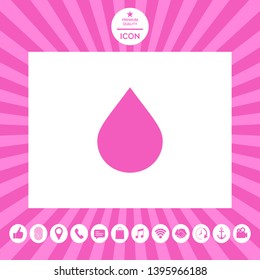Drop symbol icon. Element for your design