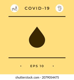 Drop symbol icon. Element for your design