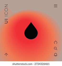 Icono de símbolo de caída. Elemento para su diseño
