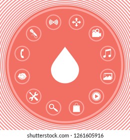 Drop symbol icon. Graphic elements for your design