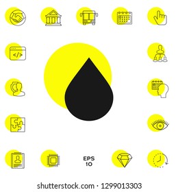 Drop symbol icon. Graphic elements for your design