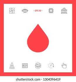 Drop symbol icon. Graphic elements for your design