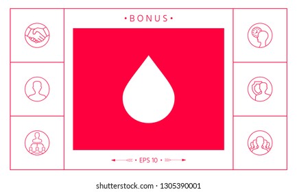 Drop symbol icon. Graphic elements for your design