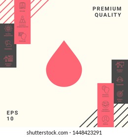 Drop symbol icon. Graphic elements for your design