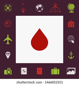 Drop symbol icon. Graphic elements for your design