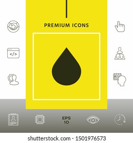 Drop symbol icon. Graphic elements for your design