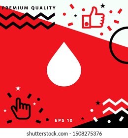 Drop symbol icon. Graphic elements for your design