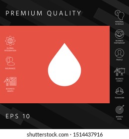 Drop symbol icon. Graphic elements for your design