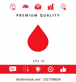 Drop symbol icon. Graphic elements for your design