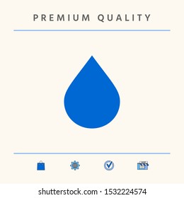 Drop symbol icon. Graphic elements for your design