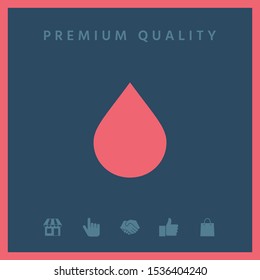 Drop symbol icon. Graphic elements for your design