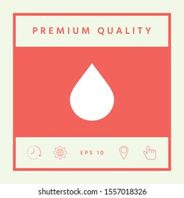 Drop symbol icon. Graphic elements for your design