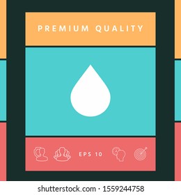 Drop symbol icon. Graphic elements for your design