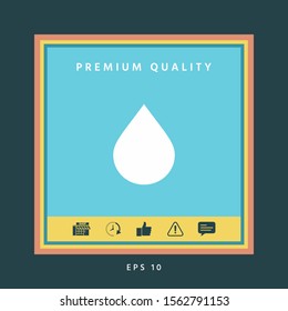 Drop symbol icon. Graphic elements for your design