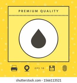 Drop symbol icon. Graphic elements for your design