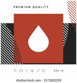 Drop symbol icon. Graphic elements for your design