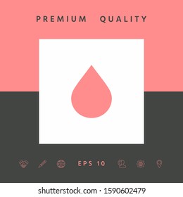 Drop symbol icon. Graphic elements for your design