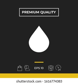 Drop symbol icon. Graphic elements for your design