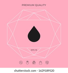 Drop symbol icon. Graphic elements for your design