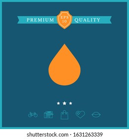 Drop symbol icon. Graphic elements for your design