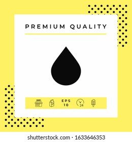 Drop symbol icon. Graphic elements for your design