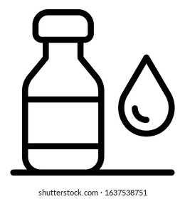 Drop syrup icon. Outline drop syrup vector icon for web design isolated on white background