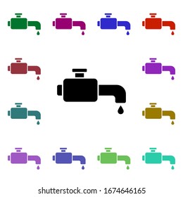 Drop, tab, water multi color style icon. Simple glyph, flat vector of ecology icons for ui and ux, website or mobile application