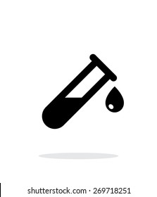 Drop from test tube simple icon on white background. Vector illustration.