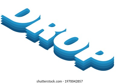 Drop Text Effect Vector Graphics