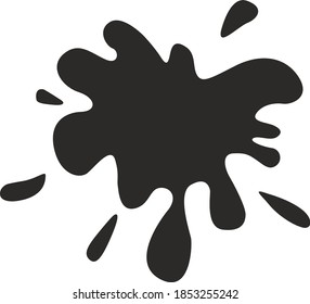 Colocar la textura aislada sobre fondo blanco. Mancha negra de tinta. Splash grunge textura. Ilustración vectorial. Pintar sangre. Ilustración vectorial aislada