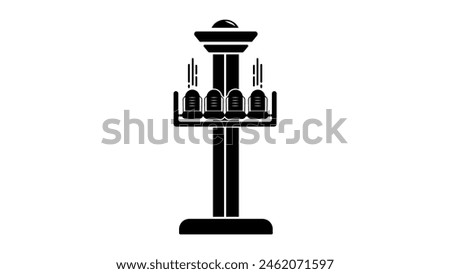 Drop Tower , black isolates silhouette