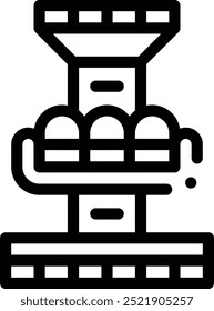 drop tower icon. Thin Linear Style Design Isolated On White Background